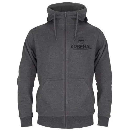 Produktbild: Arsenal FC - Herren Fleece-Sweatjacke - Offizielles Merchandise - Geschenk für Fußballfans - Grau - L