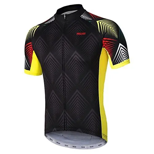 Produktbild: ARSUXEO Herren Radtrikot mit Kurzen äRmeln, MTB-Trikot, Helles Fahrrad-T-Shirt, Atmungsaktives Radoberteil ZY850 XL