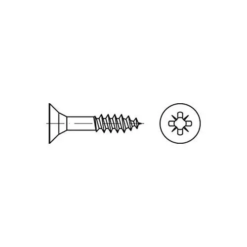 Produktbild: ART 89097 Spanplattenschrauben Senkkopf CE St. 4 x 80/48 -Z galvanisch verzinkt gal Zn S