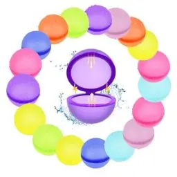 Produktbild: artcool 18 Stück Wiederverwendbare Wasserbomben Selbstschließend, Eine Sekunde Schnellfüller Wasserbomben Set, Wasserspielzeug Pool Spielzeug Strandspielzeug für Sommer - Sommerspaß Familienspiel