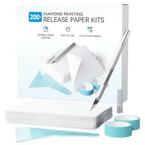 Produktbild: ARTDOT 200 Stück Trennpapier als Diamond Painting Erwachsene Zubehör, 15x10cm Verdicktes Doppelseitig Antihaftend Trennblätter Set für Diamant Painting Bilder