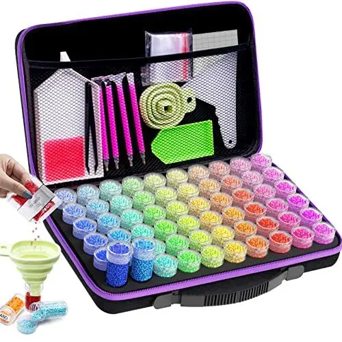 Produktbild: ARTDOT 60 Dosen Diamond Painting Zubehör Boxen, Portabilität Aufbewahrungsbox für Diamond Painting Erwachsene, Geschenk für Storage Diamant Painting Bilder Steine Perlen