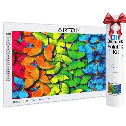Produktbild: ARTDOT Lizenzierte 5D Diamond Painting Erwachsene Set, DIY Voll Diamant Painting Bilder für Home Wanddekoration, Diamond Painting Zubehör als Geschenk für Mädchen Frauen Männer Mama Oma, 25 * 50cm