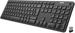 Produktbild: Arteck Kabellose Tastatur, Deutsches QWERTZ Layout wiederaufladbare USB Anschluss 2,4 GHz Kabellos Tastatur mit Multimedia-Tasten, Kompatibel mit PC, Computer, Notebook, Laptop, Windows 11, 10, 8