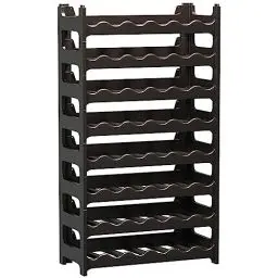 Produktbild: ARTECSIS Weinregal stapelbar Kunststoff für 48 Flaschen, stabiles Flaschenregal in Gastronomie-Qualität, modular erweiterbar, Schwarz