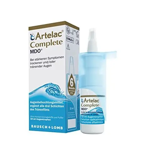 Produktbild: Artelac Complete MDO Augentropfen: Augentropfenlösung mit einem dreifachen Wirkprinzip (Lipiden, Hyaluronsäure & Carbomer) bei trockenen Augen, praktische Pumpflasche, 1x 10 ml