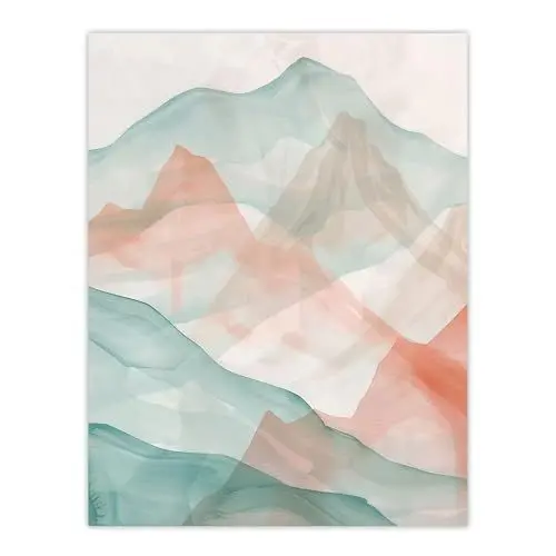 Produktbild: Artery8 Abstract Mont Blanc Mountain Hills Watercolour Living Room Unframed Wall Art Print Poster Home Decor Premium