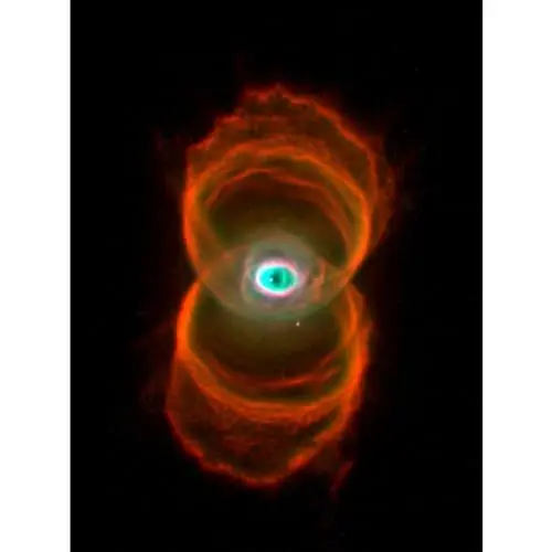 Produktbild: Artery8 Hubble Space Telescope Image Planetary Nebula Mycn18 Hourglass Pattern Of Stellar Matter Ejection Around A Dying Star Art Print Canvas Premium Wall Decor Poster Mural