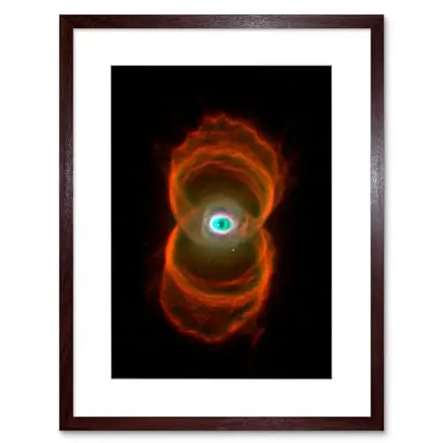 Produktbild: Artery8 Hubble Space Telescope Image Planetary Nebula Mycn18 Hourglass Pattern of Stellar Matter Ejection Around A Dying Star Artwork Framed Wall Art Print 9X7 Inch