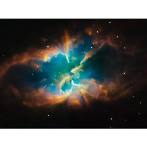 Produktbild: Artery8 Hubble Space Telescope Image Planetary Nebula NGC 2818 Red Green Blue Gas Cloud Glowing Outer Layers Open Star Cluster Premium Wall Art Canvas Print 18X24 Inch