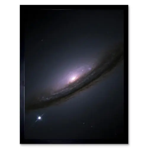 Produktbild: Artery8 Hubble Space Telescope Image Supernova 1994D In Lenticular Galaxy NGC 4526 Star Explosions and Supermassive Black Hole In Disc Center Art Print Framed Poster Wall Decor 12x16 inch