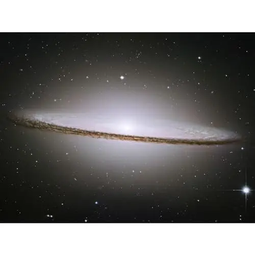 Produktbild: Artery8 Hubble Space Telescope Image The Majestic Sombrero Galaxy M104 Messier 104 Bright White Core Globular Clusters Swirling Dust Lanes Earth Extra Large XL Wall Art Poster Print