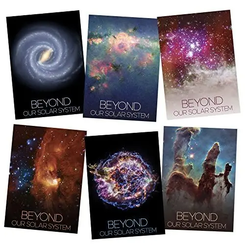 Produktbild: Artery8 NASA Beyond Our Solar System Pillars Creation Milky Way Spiral Galaxy Supernova Pacman Nebula A4 Wall Art Print Poster Pack of 6