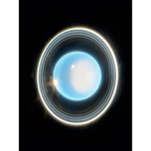 Produktbild: Artery8 NASA James Webb Space Telescope Zoomed In Uranus Planet Rings NIRCam Extra Large XL Wall Art Poster Print
