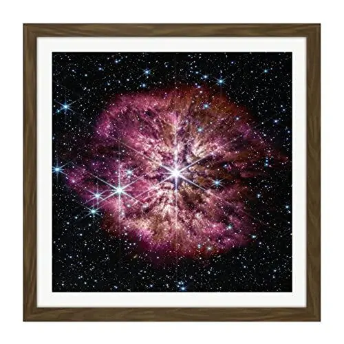 Produktbild: Artery8 NASA James Webb Telescope Prelude to Supernova Square Wooden Framed Wall Art Print Picture 16X16 Inch
