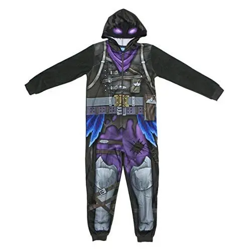Produktbild: Artesania Cerda Jungen Pijama Dormilón Polar Fleece Fortnite Einteiliger Schlafanzug, Schwarz (Negro C02), 10 Jahre (Herstellergröße: 10A)