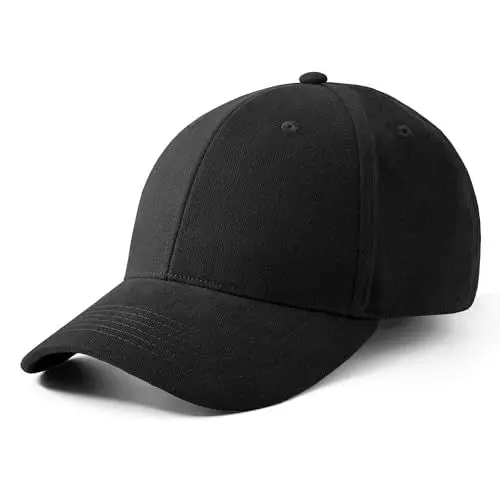 Produktbild: Artexia Baseball Cap Herren - Baumwolle Kappe Herren und Cap Damen - Basecap Herren Schwarz