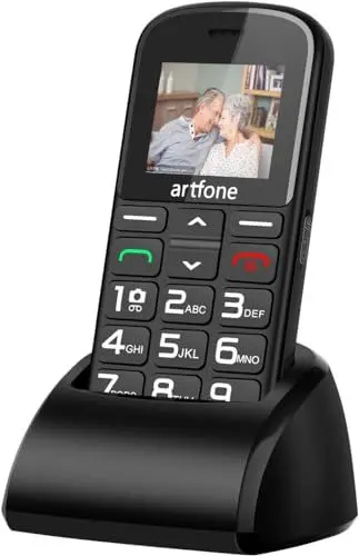 Produktbild: artfone 182 Seniorenhandy mit großen Tasten | Seniorenhandy ohne Vertrag | GSM Dual-SIM-Handy für Senioren mit Notruftaste |1.77 -Inch Rentner Handy |1400 mAh