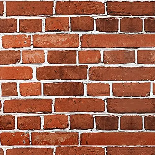 Produktbild: Arthome 44cmx3m Klebefolie Möbel Rot Stein Ziegel Tapete,Abziehen und Aufkleben dekofolie Selbstklebende Tapete,Wandverkleidung aus Kunststoffplatten Vinyl Wrap Film für Küche Kamin Backsplash