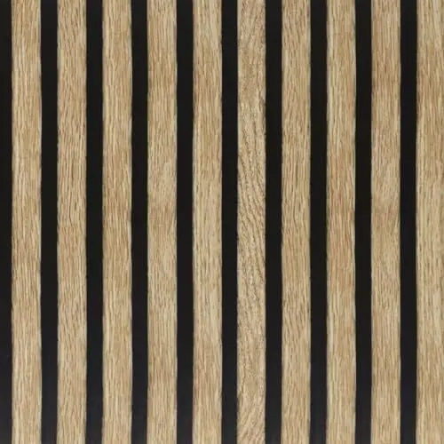Produktbild: Arthome Akustikpaneele Holzwand Tapete 44cmx3m Selbstklebende Abziehen und Aufkleben Folie Vinyl Dekorative Schwarze Braun Holzoptik PintWalls Papier Film Wandbelag für Möbel