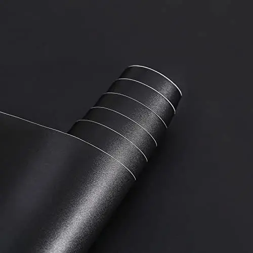 Produktbild: Arthome Schwarz Matt 30x254cm Klebefolie Möbel, Abziehen und Aufkleben Selbstklebende Tapete Dekorative Vinyl möbelfolie für Möbel Küche Schränke Möbel Tische Wand Modern DIY Wandverkleidung