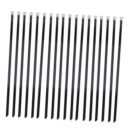 Produktbild: ARTIBETTER Robuste Kabelbinder Aus Edelstahl 4 6 X 200 Mm Metall-kabelbinder Runde Kanten Büro-kabelabdeckung für Verhedderte Kabel 100 Stück
