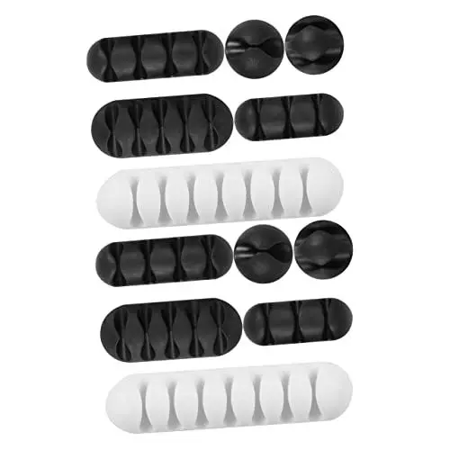 Produktbild: ARTIBETTER Kabel-organizer-clips 12 Stück Selbstklebende Kabelhalter Für Zuhause Und Büro Drahtmanagement-clips Clips Kabel-organizer Zufällige Farbe