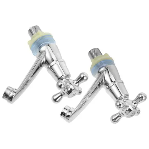 Produktbild: ARTIBETTER 1 Paar Waschbeckenarmaturen Einhand-Badarmaturen (Kalter Typ Heißer Typ) Waschtisch-Waschtischarmatur Wasserfall-Badarmatur Küchenarmaturen-Paar