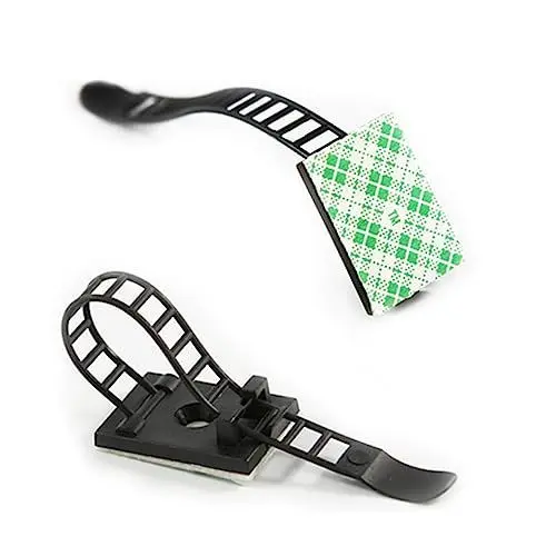 Produktbild: ARTIBETTER 50 Stück Clips Selbstklebender Kabelhalter Für Den Schreibtisch Verstellbare Kabelbefestigung Clip-organizer Schwarz