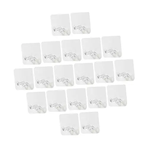 Produktbild: Artibetter 20er-pack Selbstklebende Einfach Zu Installierende Wandhaken Für Netzstecker Transparente Farbe Platzsparende Organizer