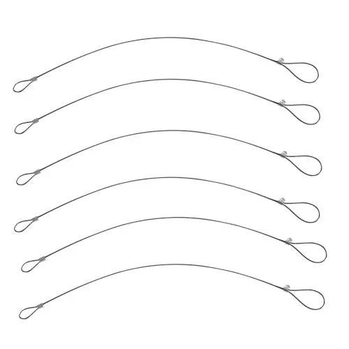 Produktbild: ARTIBETTER 24 Stk Verstellbarer Zugriegel DIY Gate-Kabel Torzugschnur für den Garten Zaunschlösser für Außentore rostfrei roststop Torriegel für Holzzaun Riegel Kabelzug Edelstahl 304 Silver