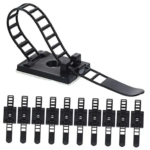 Produktbild: ARTIBETTER Clips Selbstklebend 25 Stück Wiederverwendbare Selbstklebende Kabelbinder Kabelmanagement-binder Schreibtisch-draht-organizer Kabelbinder