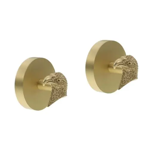 Produktbild: ARTIBETTER 2St Kleiderhaken mit Adlerkopf Jackenaufhänger dekorativer Wandhaken Türhaken Wandgarderobe Tier wandhaken küchenhaken Haken zum Aufhängen an der Wand Adler-Wandhaken Kupfer Golden