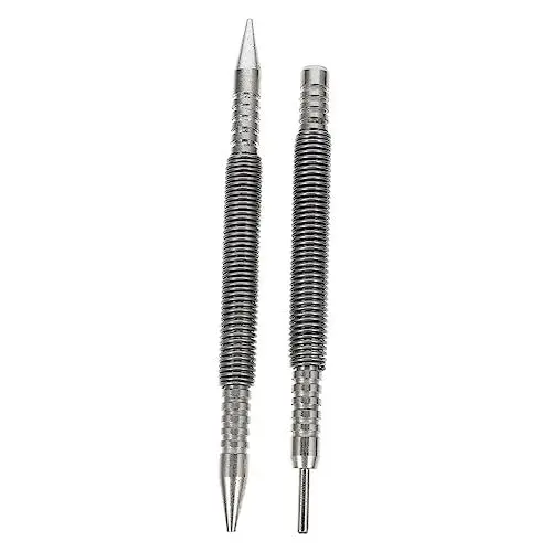Produktbild: ARTIBETTER 2st Feder Nagel Nagelsetzer Schnappwerkzeug Holzbearbeitungswerkzeuge Mittelschlag Federn Nagelstanze Stiftschlag Schlagwerkzeug Zimmermannswerkzeuge Locher Kohlenstoffstahl Silver