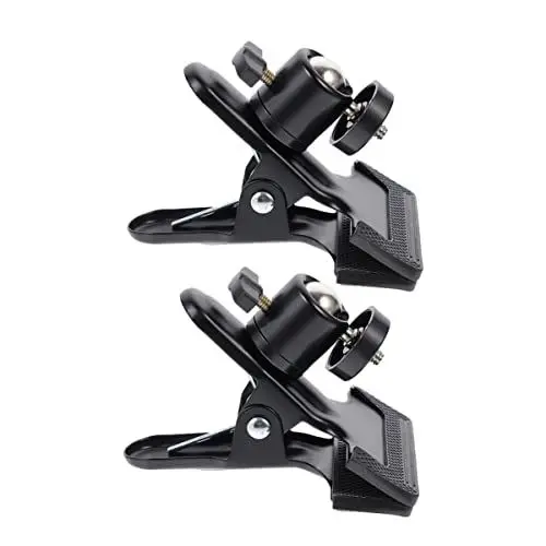 Produktbild: ARTIBETTER 2st Kamera Clip Kameraklemme Hintergrund-Clip-Halter Stand Kugel Stehen Stativklemme Stativ Für Kamera Elektronik Stativköpfe Kulissenklammern Kamerahalter Plastik Black