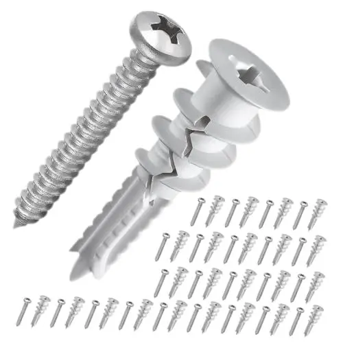 Produktbild: ARTIBETTER Selbstbohrende Trockenbauanker Und Schrauben-set 50 Sets Gipskarton-wanddübel Mit Befestigungsschrauben Einfache Installation Zur Wandbefestigung