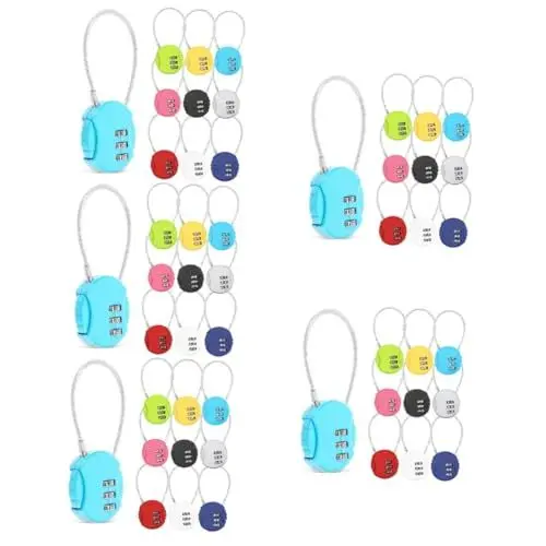 Produktbild: Artibetter 5 Sets Robuste Gepäckschlösser Aus Metall Code-passwortschlösser für Koffer Sicher und 10 Stück * 5
