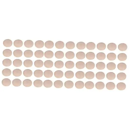 Produktbild: ARTIBETTER 60 Stück Knopf Holzstecker Treppenstecker Möbelknöpfe Dekorative Ahorn Hartholz Kopfstopfen Schraubenlochstopfen Möbelschrauben Möbelknöpfe Stecker Knopfstecker Bambus
