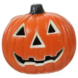 Produktbild: ARTIBETTER Halloween-Led-Kürbislaterne 20 3 Cm (8 Zoll) Batteriebetrieben Orangefarbenes Kürbisschädellicht Flammenlose Kerzen Jack-O-Laterne Dekoration Für Halloween-Partys Ohne Batterien