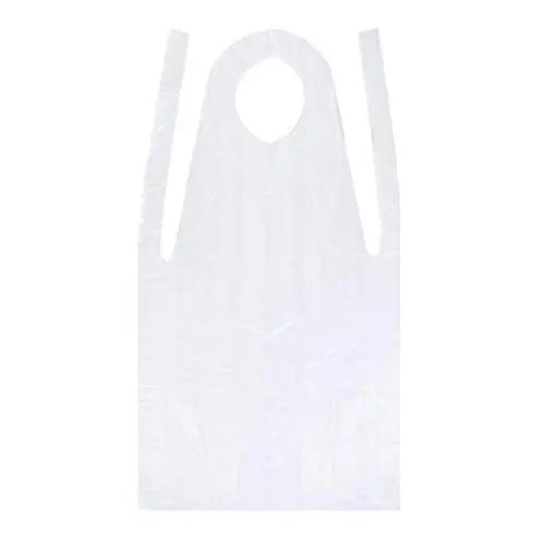Produktbild: Artibetter 100 Stück Einweg-Plastikschürzen für Kunsthandwerk Malerei Kochen, Weiß, Polypropylen, 95 x 60 x 0,1 cm, Kochschürze, Einfarbig, Unisex-Erwachsene