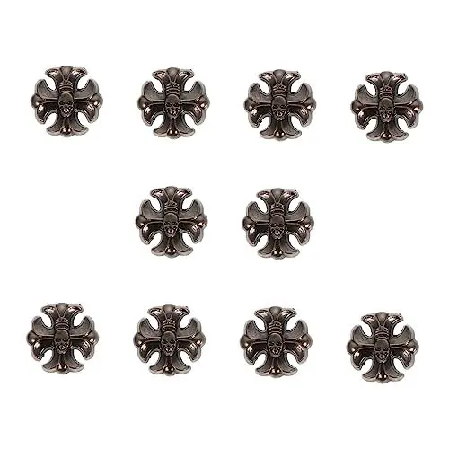 Produktbild: Artibetter 10Sätze Kreuzgeist Nieten Runde Punk Spike Nieten Für DIY Handwerk Zur Dekoration Von Kleidung Taschen Und Accessoires Und Vielseitig Einsetzbar