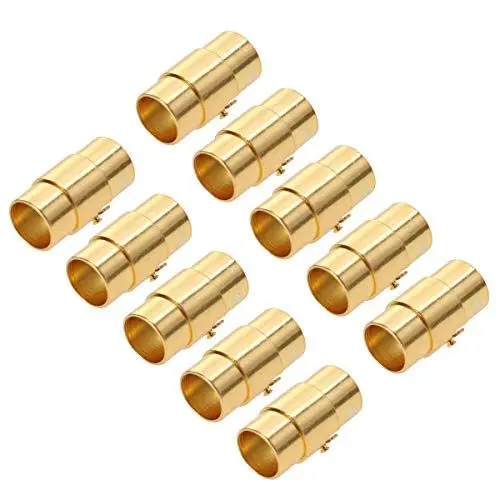 Produktbild: Artibetter 10pcs Magnetverschluss Endkappe Leder Endkappen Schnur Endkappen magnetischen Verschluss für Schmuckherstellung Armband Halsketten (8mm Gold)