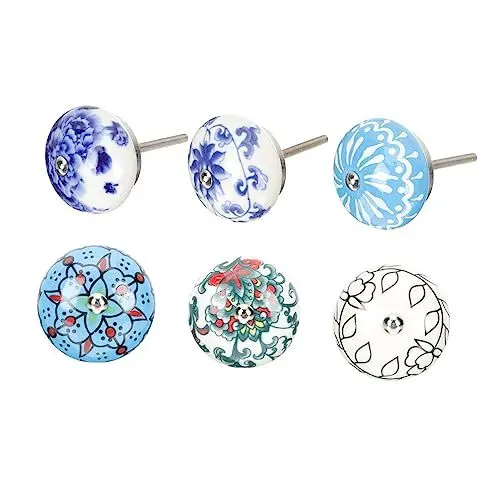 Produktbild: Artibetter 12 Stk Keramikgriff möbel knöpfe ersatzteile für gartenmöbel Schrankgriffe im modernen Design türgriff schubladenschrank einzelnes Loch handhaben Werkzeug schmücken Knopf Eisen
