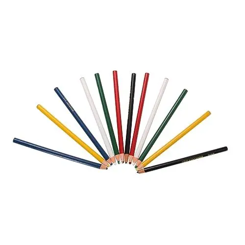 Produktbild: Artibetter 12 Stück Abziehbarer Marker für Keramik und Leder Schwarz Rot Blau Grün Gelb Weiß Je Vielseitig Einsetzbar für Handwerk und Reparaturen