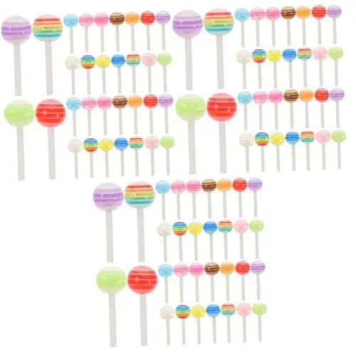 Produktbild: Artibetter 150 STK Zubehör Aus Harz Nagelanhänger Für DIY Gummibärchen Perlen Mini-zuckerstangen Gummibärchen-anhänger Candy Bear Nagelanhänger Bonbon-nagelanhänger 3D Lieferungen Lutscher