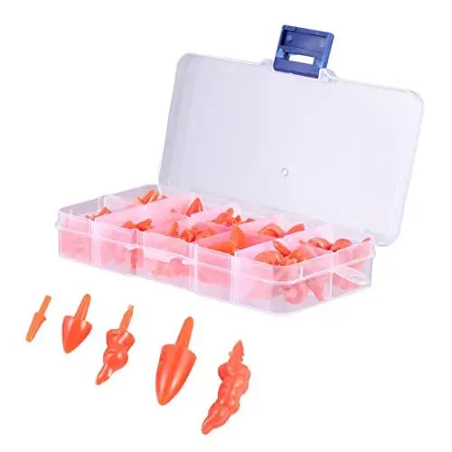 Produktbild: Artibetter 1 Box Mini Schneemann Nase Kunststoff Rote Nase DIY Ornament Weihnachtsdekoration Handwerk für Weihnachtsmann Nasen