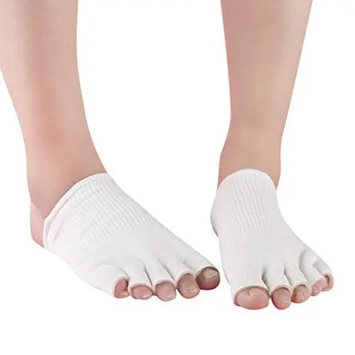 Produktbild: Artibetter 1 Paar Feuchtigkeitsspendende Socken Gel Zehensocken Silikon Zehenspreizer Socken für trockene rissige Füße (Weiß)