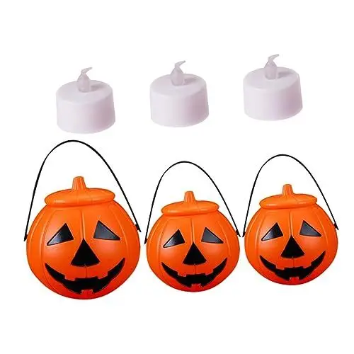 Produktbild: Artibetter -kürbislicht Handheld Kreativer Halloween-kürbiseimer Dekorative Lichter Sicher und Praktisch für Die Party Zu Hause