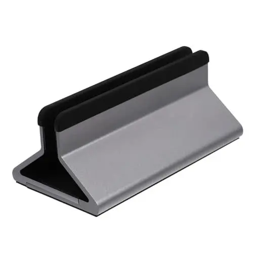 Produktbild: Artibetter 1stk Laptopständer Ständer Für Tablet-Halter Laptop-Rack Zum Aufstellen Tablet Steht Tablet-Rack Vertikaler Tablet-ständer Laptop-Halterung Laptop-Tablet Grey Aluminiumlegierung