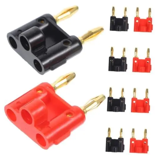 Produktbild: Artibetter 20stücke Dual Banana Plugs Lautsprecheranschlüsse Vergoldete Einfache Installation Für Heimstereoanlagen Und Audio-equipment